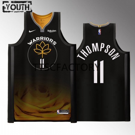 Kinder NBA Golden State Warriors Trikot Klay Thompson 11 Nike 2022-23 City Edition Schwarz Swingman